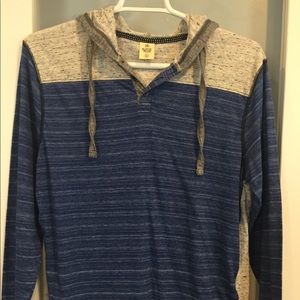 Rustic blue Long sleeve free T-shirt